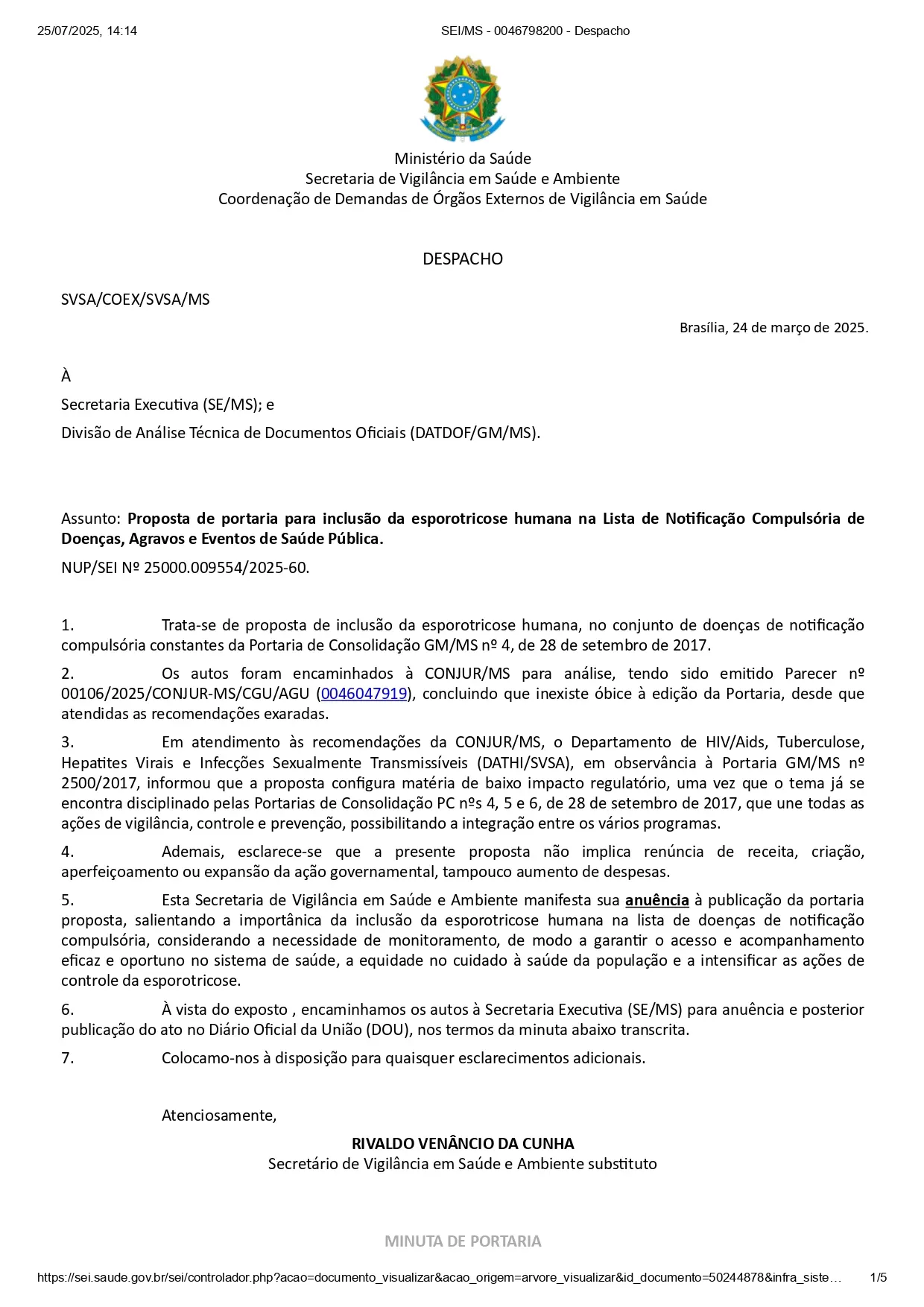 Lista de doenças de notificação compulsória parte 1