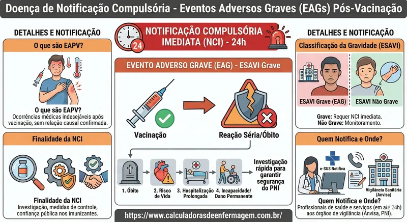 12   EVENTOS ADVERSOS GRAVES PÓS VACINAÇÃO   DOENÇA DE NOTIFICAÇÃO COMPULSÓRIA IMEDIATA