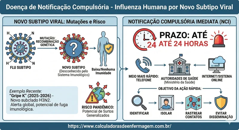 18   INFLUENZA POR NOVO SUBTIPO VIRAL   DOENÇAS DE NOTIFICAÇÃO COMPULSÓRIA IMEDIATA