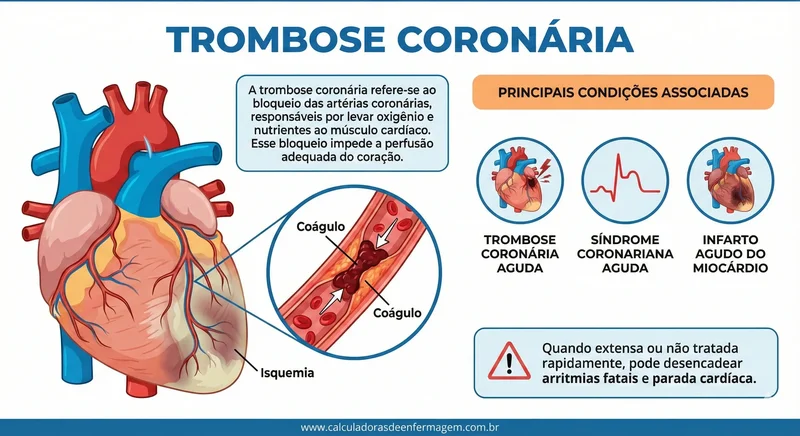 Ilustração Trombose Coronária