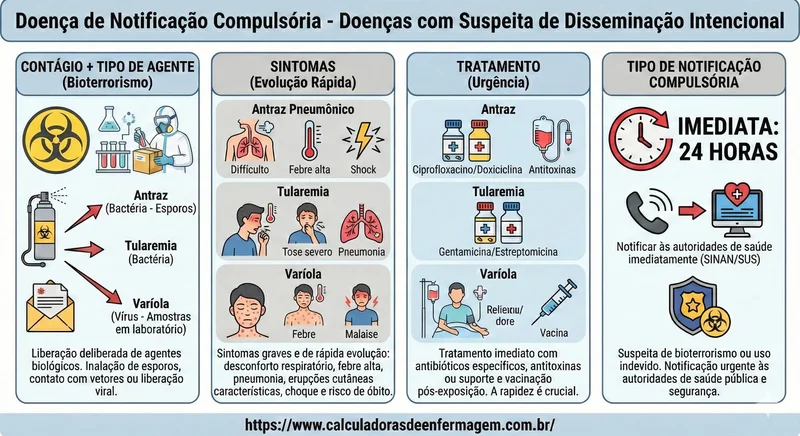 8   DoençAs Com Suspeita De DisseminaçãO Intencional   DOENÇA DE NOTIFICAÇÃO COMPULSÓRIA