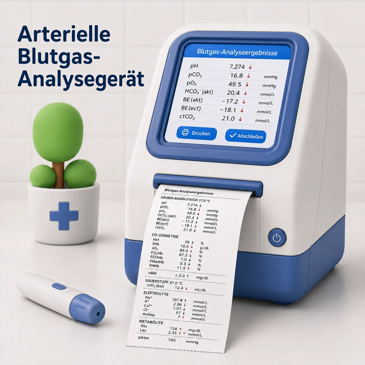Arterielle Blutgas Analysegerat
