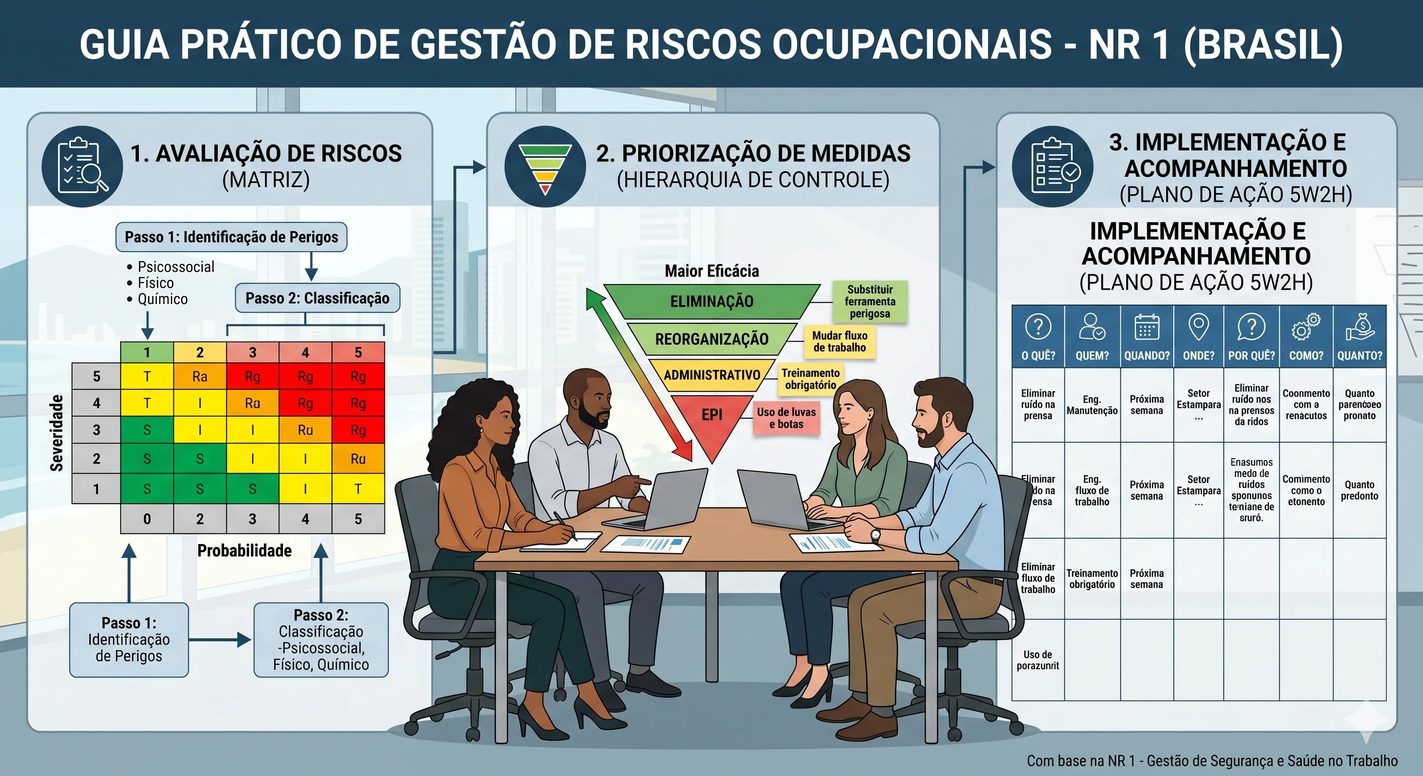 Ilustração de Avaliação e Classificação NR-1