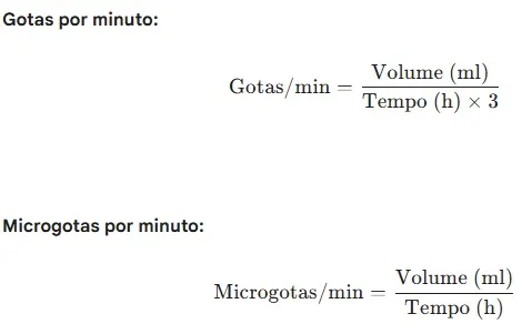 Calculo Gotejamento Tempo Em Horas