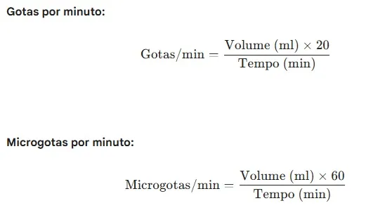 Calculo Gotejamento Tempo Em Minutos