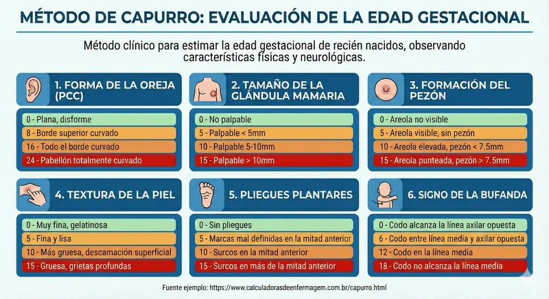 Método de Capurro - Evalución de la Edad Gestacional
