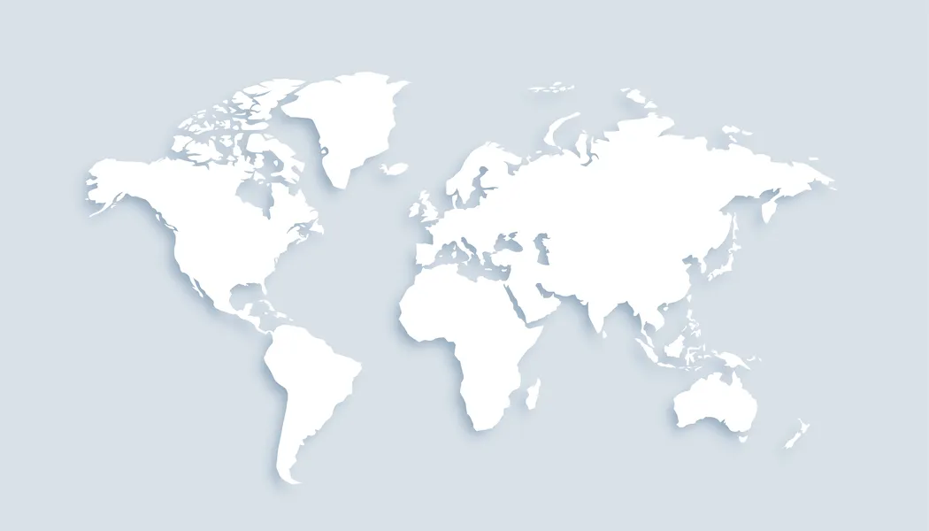 Mapa Mundi Branco Plano