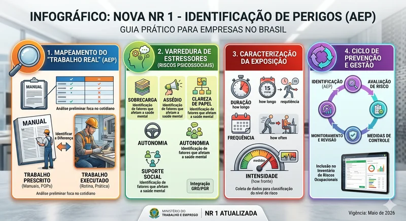Ilustração de Identificação de Perigos NR-1