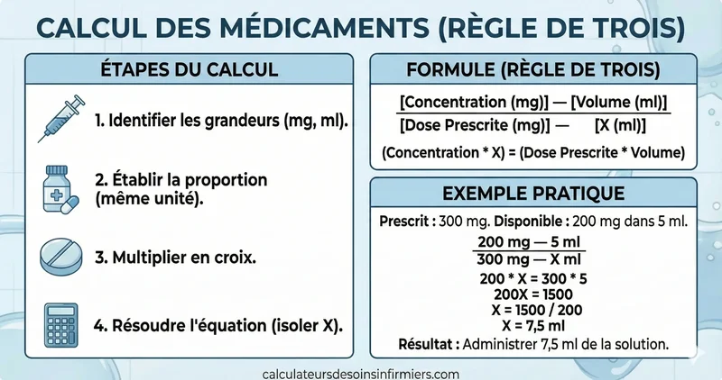 Regle De Trois   Calcul Des Medicaments