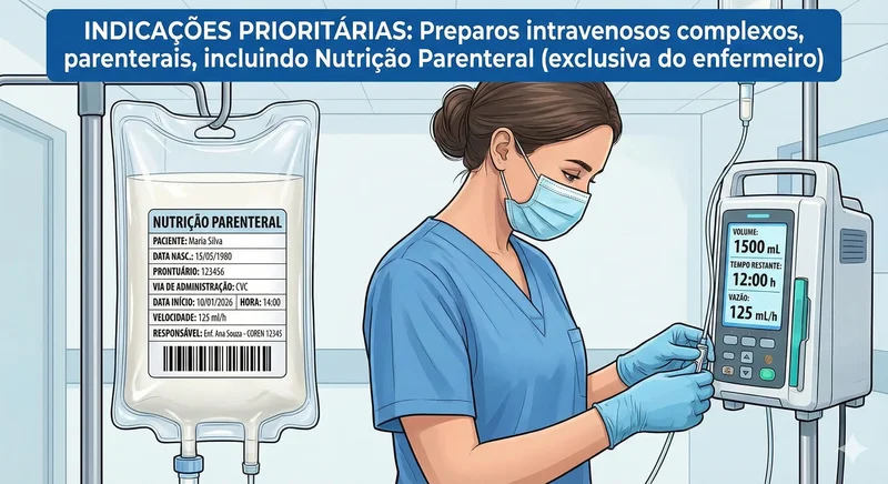 TRIPLA CHECAGEM PRIORIDADES PARA INSTALAÇÃO DE NUTRIÇÕES PARAENTERAL PELO ENFERMEIRO